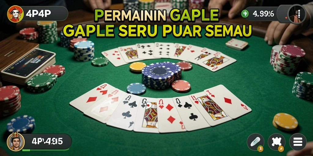 Tampilan gameplay menarik dari 4P4P saat bermain Gaple.