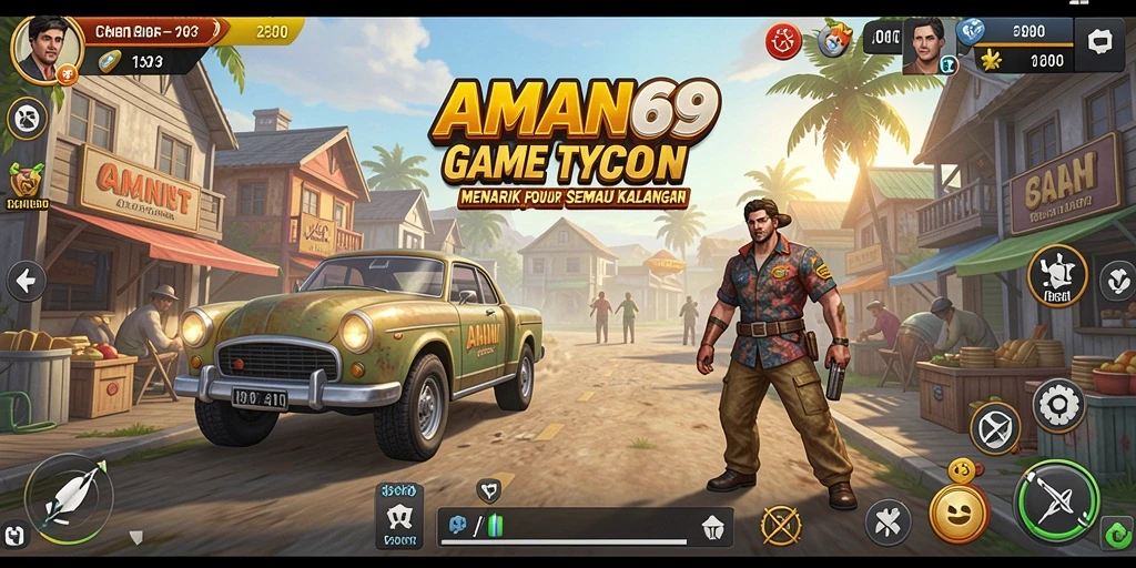 Tangkapan layar gameplay AMAN69 menampilkan pengalaman Tycoon yang seru.