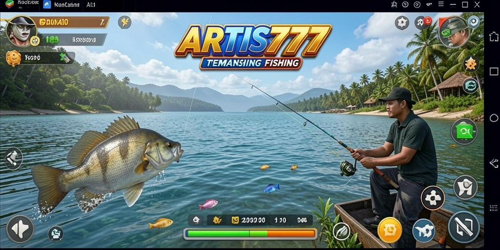 Gambaran gameplay seru dalam memancing ikan di ARTIS777.