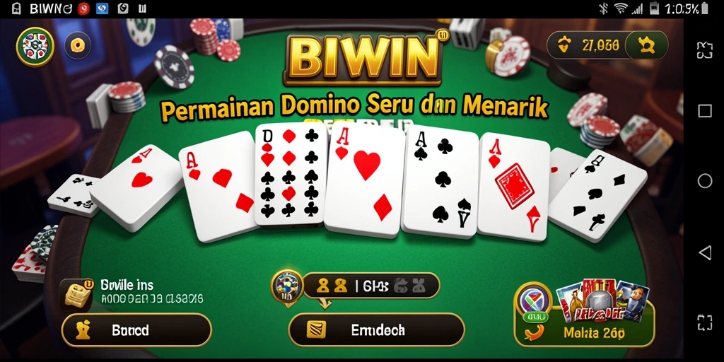 Gameplay seru dan interaktif dalam BIWIN yang menunjukkan pertempuran domino.