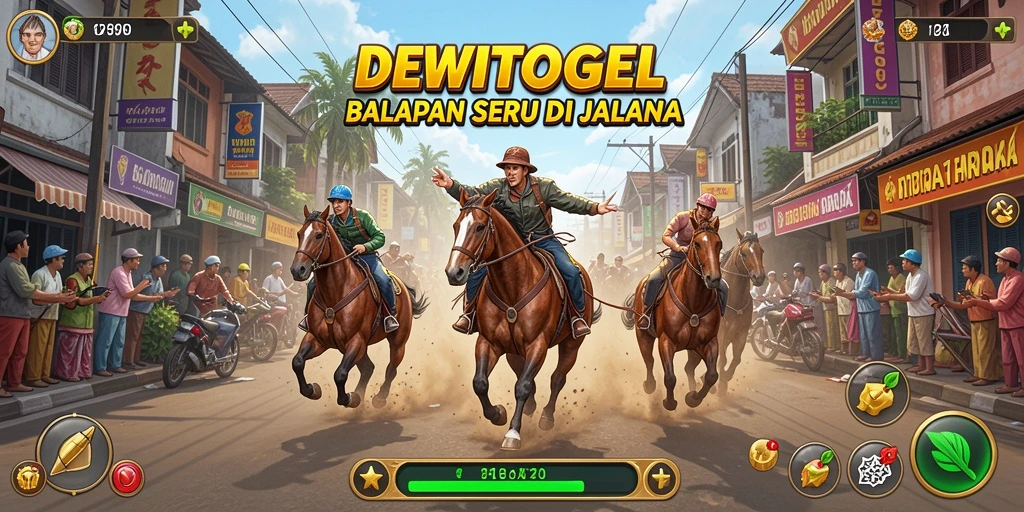 Tampilan gameplay balapan yang mendebarkan di DEWITOGEL.