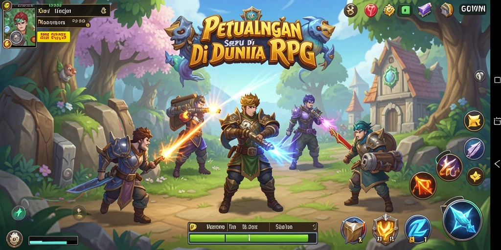 Tampilan gameplay RPG GOWIN yang mendebarkan dan interaktif.