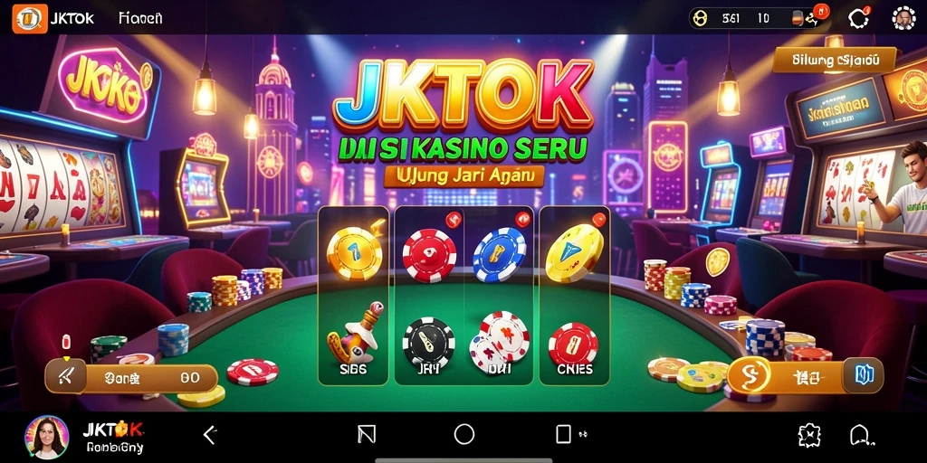 Screenshot utama JKTOK menampilkan gameplay seru dari permainan Kasino.