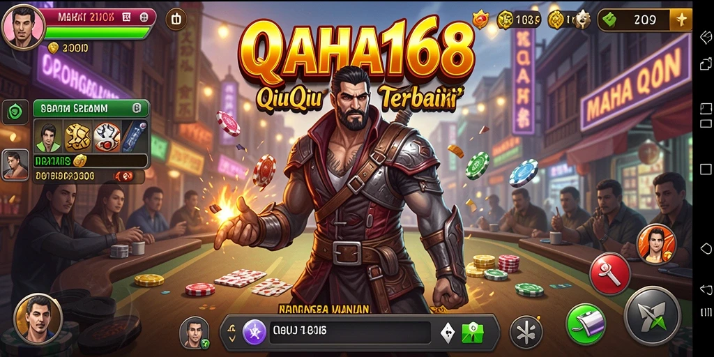 Tampilan gameplay seru QiuQiu di MAHA168.