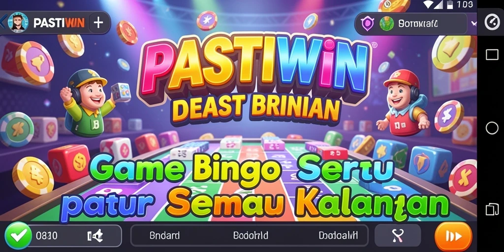 Screenshot gameplay PASTIWIN dengan kartu Bingo yang menarik.