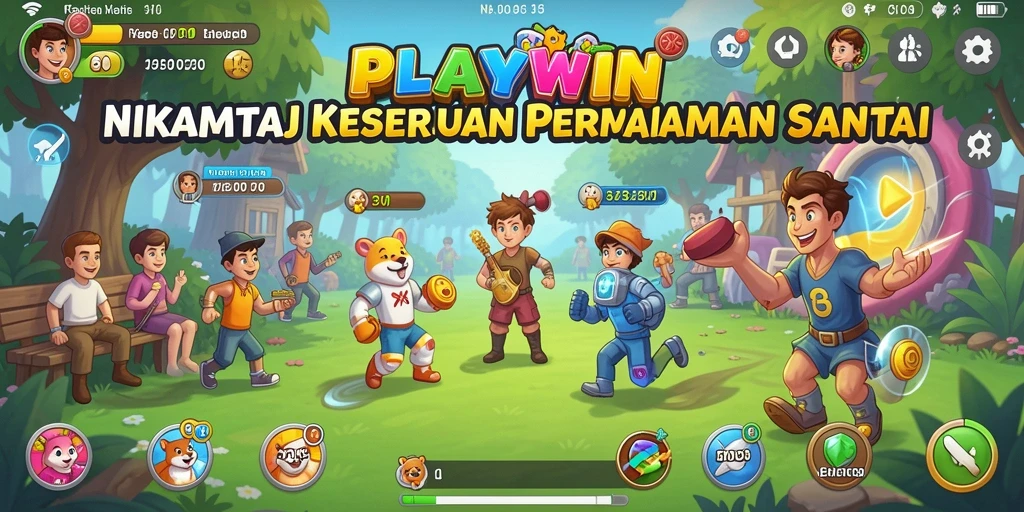 Tangkapan layar menunjukkan keseruan gameplay PLAYWIN yang penuh warna.