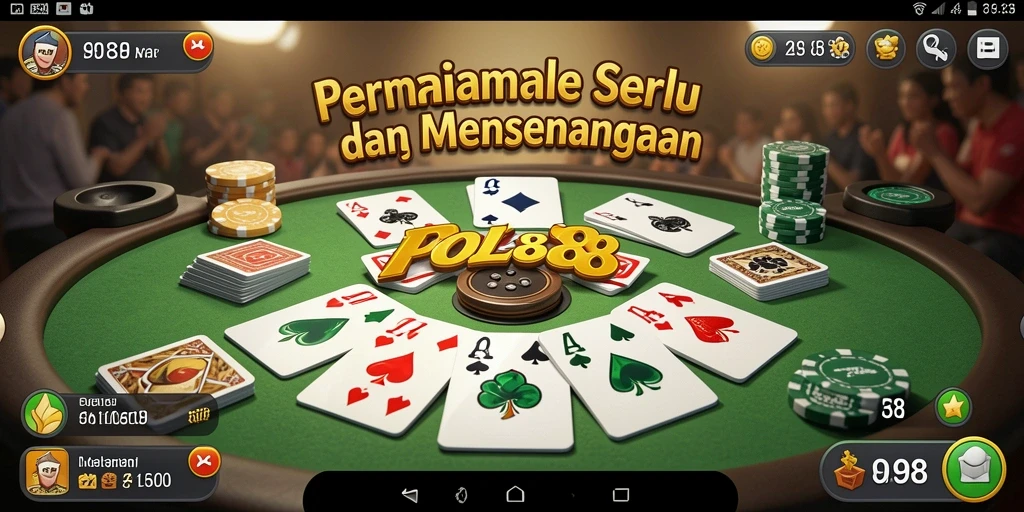 Tampilan gameplay Gaple yang seru dan menarik di POL88.