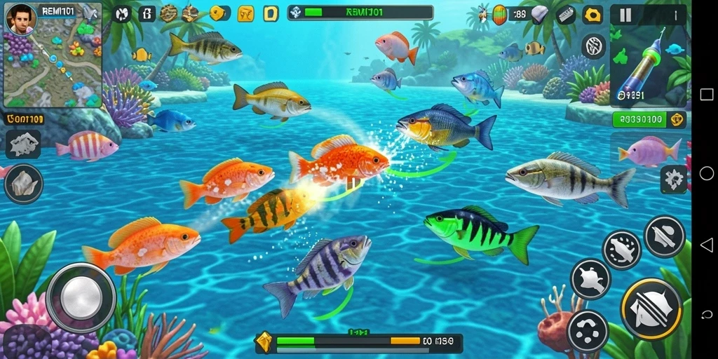 Tampilan screenshot gameplay Tembak Ikan REMI101 yang seru.