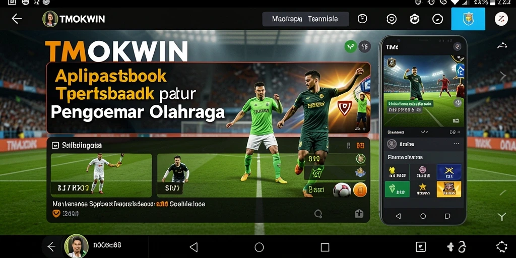 Screenshot utama TMOKWIN menampilkan antarmuka taruhan Sportsbook yang menarik.