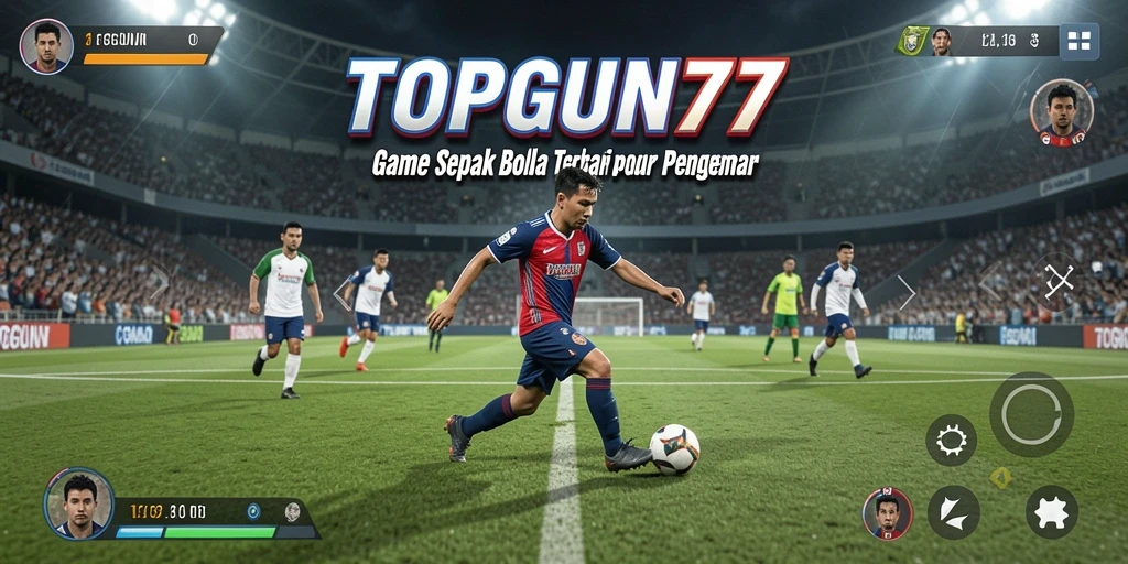 Screenshot dari gameplay sepak bola yang mendebarkan di TOPGUN77.