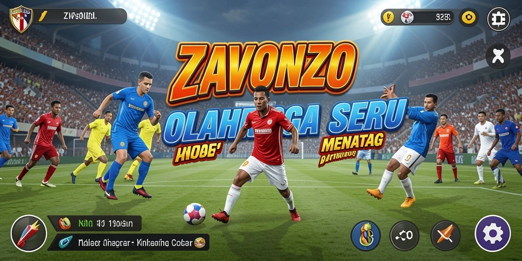 Tampilan gameplay ZAVONZO dengan aksi olahraga yang mendebarkan.